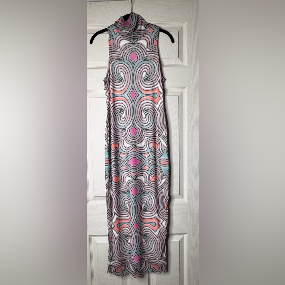 Afrm Multicolor Geometric Pattern Dress - image 1